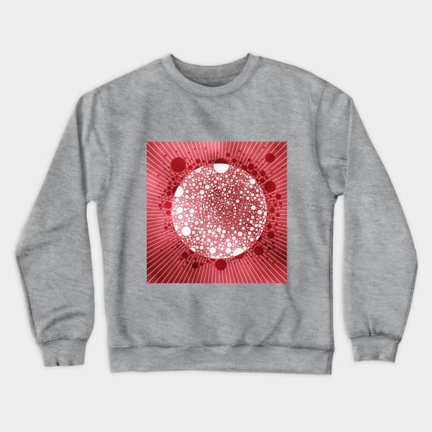 Red bubbles in space Crewneck Sweatshirt by Liam Warr